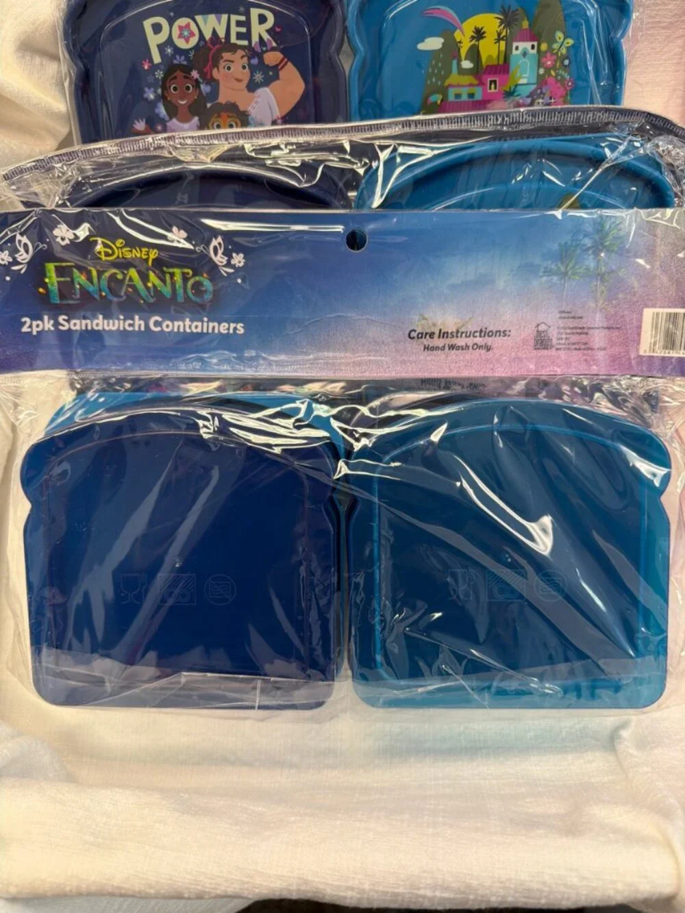 Disney Encanto 2-pack Sandwich Containers Set of 2 Plastic Food Storage